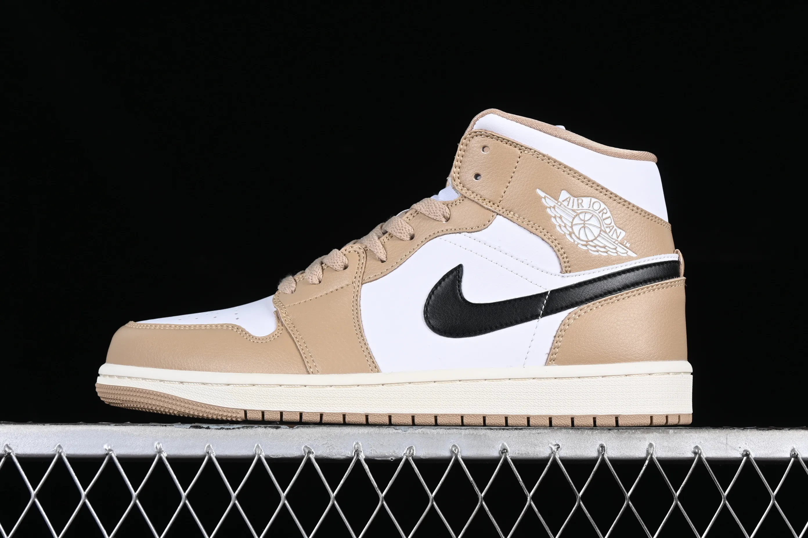 All categories Air Jordan Jordan series basketball shoes Air Jordan 1 Mid Air Jordan 1 Mid AJ1 Joe 1 light tan toe Chinese culture casual sneakers BQ6472-103